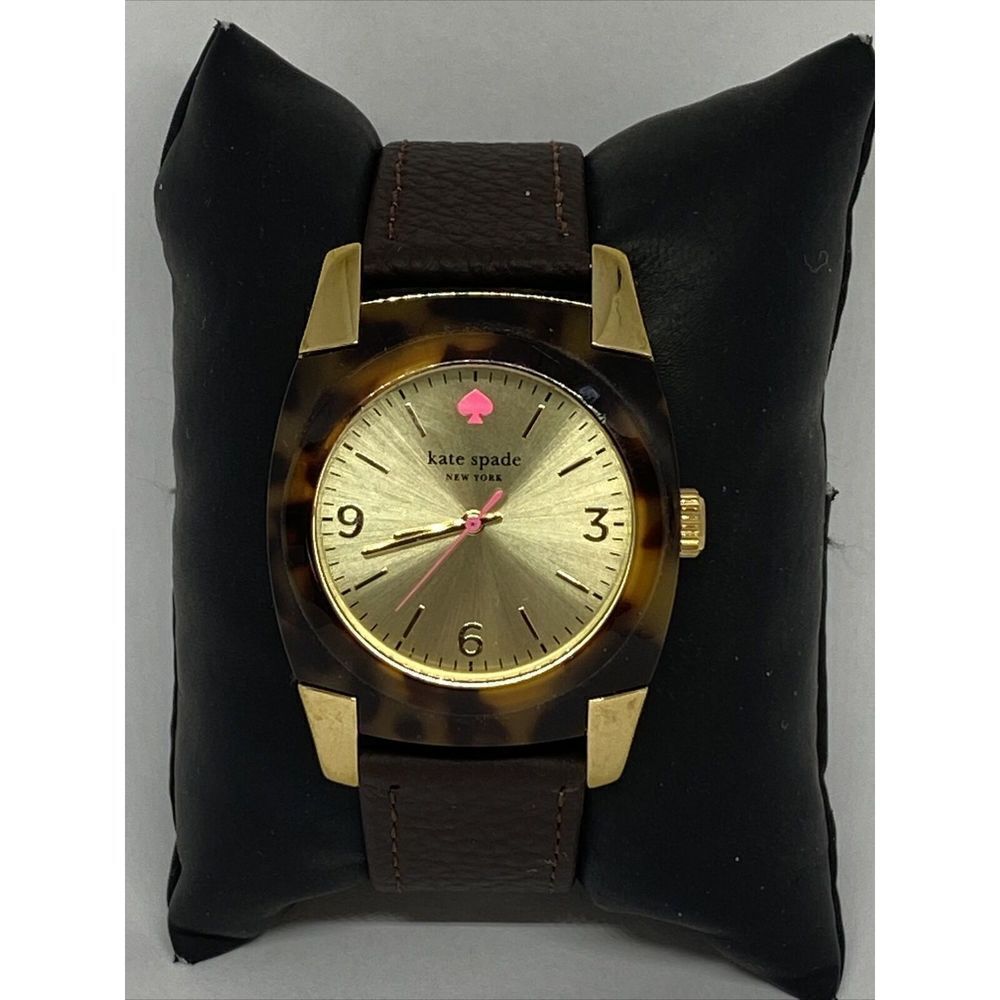 Kate Spade Skyline 0282 Women Brown Leather Analog Dial Quartz Wrist Watch BP788